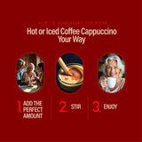 RIO Cappuccino Syrup, Barista-Grade Cappuccino Coffee Syrup for Lattes & Macchiatos, Flavoring for Hot & Iced Drinks, Non-GMO, 700ml