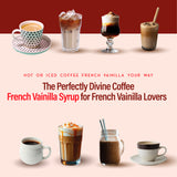 RIO French Vanillla Syrup For Coffee , Barista-Grade French Vanillla Coffee Syrup for Lattes & Macchiatos, Flavoring for Hot & Iced Drinks, Non-GMO, 700ml