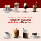 RIO Mocha Syrup For Coffee, Barista-Grade Mocha Flavoring Syrup for Lattes & Macchiatos, Flavoring for Hot & Iced Drinks, Non-GMO, 700ml