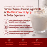 RIO Mocha Syrup For Coffee, Barista-Grade Mocha Flavoring Syrup for Lattes & Macchiatos, Flavoring for Hot & Iced Drinks, Non-GMO, 700ml