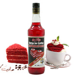 RIO Red Velvet Syrup For Coffee, Barista-Grade Red Velvet Coffee Syrup for Lattes & Macchiatos, Flavoring for Hot & Iced Drinks, Non-GMO, 700ml