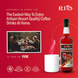 RIO Red Velvet Syrup For Coffee, Barista-Grade Red Velvet Coffee Syrup for Lattes & Macchiatos, Flavoring for Hot & Iced Drinks, Non-GMO, 700ml