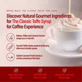 RIO Toffee Syrup, Barista-Grade Toffee Coffee Syrup for Lattes & Macchiatos, Flavoring for Hot & Iced Drinks, Non-GMO, 700ml