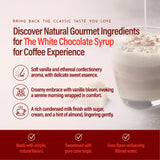 RIO White Chocolate Coffee Syrup, Barista-Grade White Chocolate Syrup For Coffee for Lattes & Macchiatos, Flavor for Hot & Iced Drinks, Non-GMO, 700ml